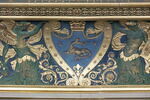 Plafond : François Ier, accompagné de la reine de Navarre, sa soeur, et entouré de sa cour, reçoit les tableaux et les statues rapportés d'Italie par le Primatice, image 14/22