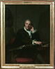 Gabriel-François Doyen (1726-1806), peintre;Près de lui, une ébauche de 