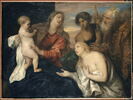 La Vierge, l'Enfant Jésus et les trois repentants (David, la Madeleine et le Fils prodigue), image 3/3