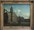 Le Dam avec le nouvel Hôtel de Ville à Amsterdam, vue prise depuis la Kalverstraat, 1668, image 2/3