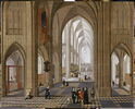 Vue intérieur d'église, inspirée par la cathédrale d'Anvers, image 1/2