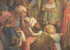 Plafond : Charlemagne, entouré de ses principaux officiers, reçoit Alcuin qui lui présente des manuscrits, ouvrage de ses moines, image 10/37