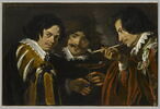 Portraits de trois artistes en buveurs et fumeur (Simon de Vos, Jan Cossiers, Johann Geerlof), image 2/3