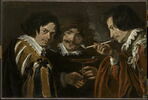 Portraits de trois artistes en buveurs et fumeur (Simon de Vos, Jan Cossiers, Johann Geerlof), image 1/3