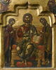 Triptyque à volets mobiles :au centre : La Déisis (le Christ trônant entouré des deux intercesseurs : la Vierge et saint Jean Baptiste) ;
au-dessus : L’Annonciation (à gauche, l’archange Gabriel ; à droite, la Vierge filant)., image 3/12