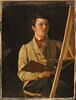 Portrait de l'artiste, assis près d'un chevalet., image 3/3
