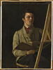 Portrait de l'artiste, assis près d'un chevalet., image 1/3