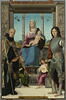 La Vierge et l'Enfant entourés de saint Benoit et saint Quentin et deux anges, image 1/12