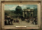 Un jour de revue sous l'Empire (1810). Au fond, l'arc de triomphe du Carrousel et lesTuileries., image 3/4