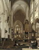 Vue imaginaire d’une église protestante de style gothique, avec un tombeau et diverses figures, image 5/5