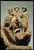 Sage-femme dans l'étable de la Nativité surmontée des figures des bergers et des mages, image 3/5