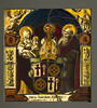 Panneau rectangulaire aux armes de Pierre Babenberg, abbé de Kreuzlingen (Constance) de 1498 à 1545 : Sainte Anne portant la Vierge et l'Enfant Jésus et saint Joachim, image 1/2