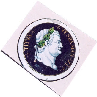 Plaque circulaire : Titus Vespasien XI, d'une série de douze (MRR 260 à 271), image 3/3