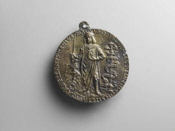 Médaille : Jean de Matheron, chambellan du roi Charles VIII / Jean de Matharon en armure, image 2/2