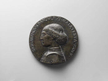 Médaille : Sigismondo Pandolfo Malatesta (1417-1468) / château des Malatesta à Rimini