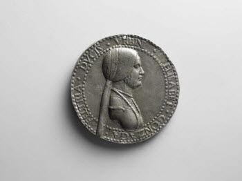 Médaille : Elisabetta Gonzaga, duchesse d'Urbino (1471-1526) / la fortune s'échappant, image 1/2