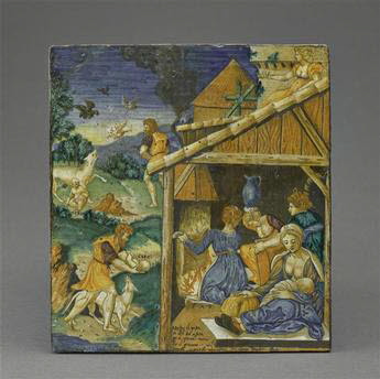 Plaque rectangulaire : Cyrus enfant recueilli par le berger, image 3/5