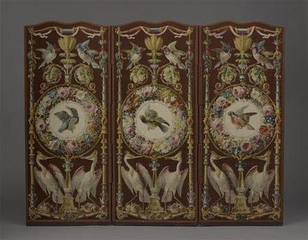 Paravent à trois feuilles du meuble aux oiseaux, image 2/6