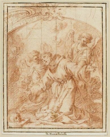 Saint François recevant les stigmates et deux anges, image 1/2