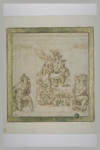 Étude pour un relief avec un condottiere couronné par deux anges, image 2/2