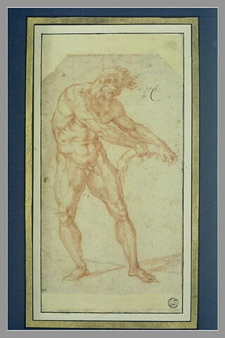 Homme nu, debout, arc-bouté : un bourreau du 'Massacre des Innocents', image 2/2