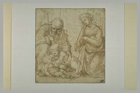 Sainte Famille avec le petit saint Jean jouant avec l'Enfant, image 1/1
