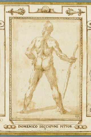 Hercule, de dos, les jambes écartées, tenant sa massue, image 4/4
