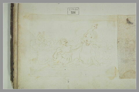 Triton conduisant un cheval marin monté par une néréide, image 1/1