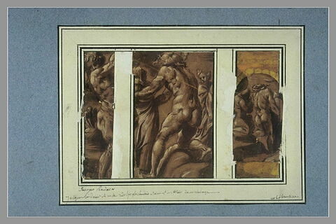 Le Déluge, d'après Polidoro da Caravaggio (fragments)