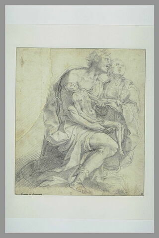 Un homme et une femme agenouillés, portant une 'animula', image 1/1