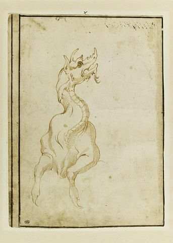 Vue frontale d'une Pistris (monstre marin) antique,, image 1/2