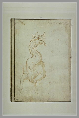 Vue frontale d'une Pistris (monstre marin) antique,, image 2/2