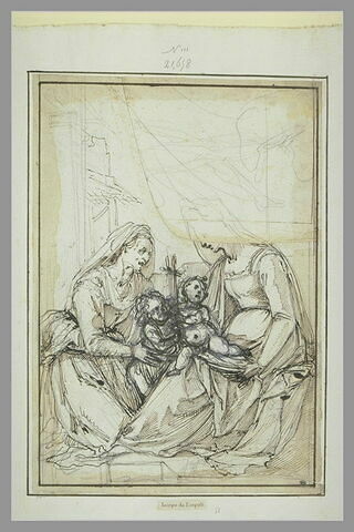 Vierge à l'Enfant, sainte Elisabeth et le petit saint Jean, image 1/1