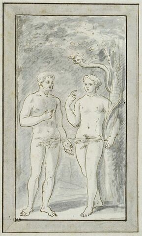 Adam et Eve tentés par le démon