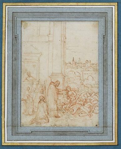 Saint Charles Borromée distribuant la communion lors de la peste de Milan