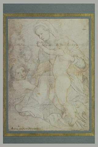 Vierge à l'Enfant avec sainte Elisabeth et le petit saint Jean, image 1/1