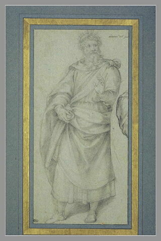 Figure drapée d'un roi portant de la main droite un vase d'encens, image 3/3
