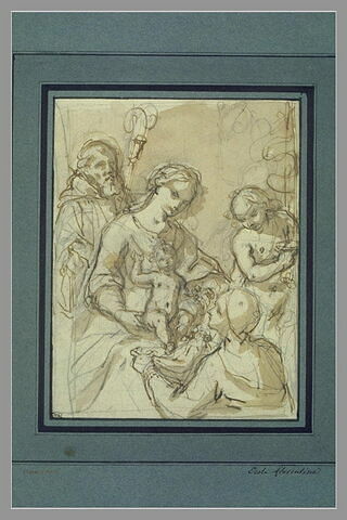 Vierge à l'Enfant avec saint Jean-Baptiste et deux saints, image 1/1