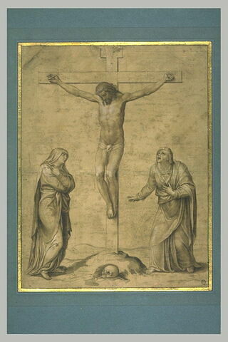Le Christ en Croix entouré de la Vierge et de saint Jean, image 1/1