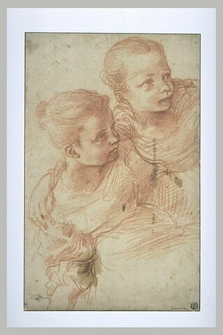 Deux jeune filles se tenant par l'épaule., image 2/2