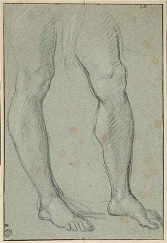 Etude de deux jambes d'homme debout
