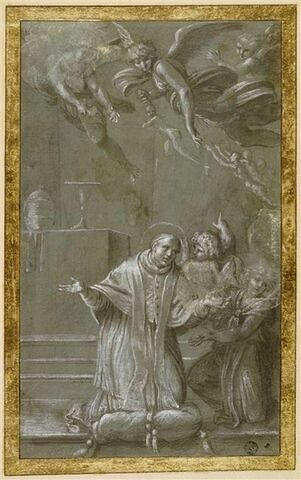 Le Pape saint Grégoire tirant des âmes du purgatoire par ses prières, image 1/2