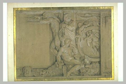 Figures entourant des médaillons de la voûte de la galerie Farnèse