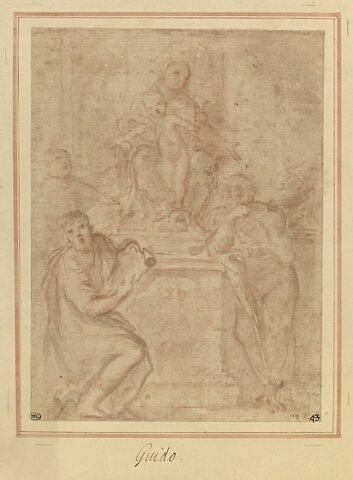 La Vierge et l'Enfant sur un autel entourée de saints, image 1/2