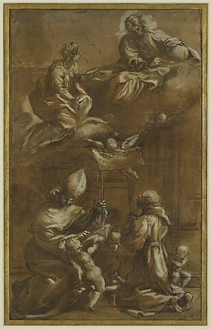 Le Christ et la Vierge apparaissant à saint François et saint Antonin, image 1/1