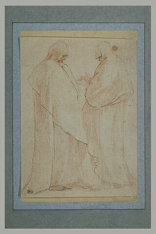 Deux figures drapées, debout, se faisant face, image 2/2
