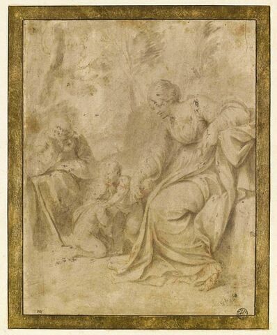 Saint Jean et l'Enfant jouant sous le regard de la Vierge et saint Joseph