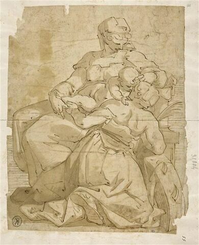 La Vierge avec l'Enfant embrassant sainte Catherine d'Alexandrie, image 1/2