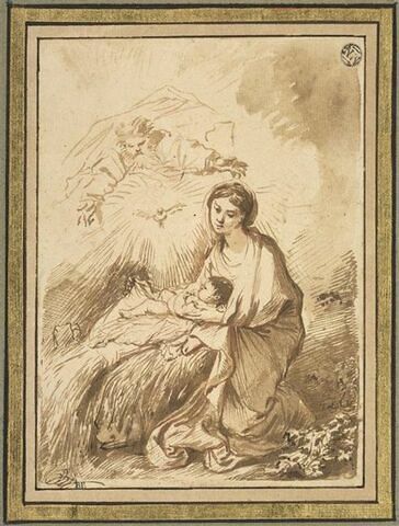 Le Père Eternel et le Saint Esprit contemplant la Vierge à l'Enfant, image 1/2