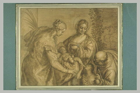 Sainte Famille avec sainte Barbe et le petit saint Jean
